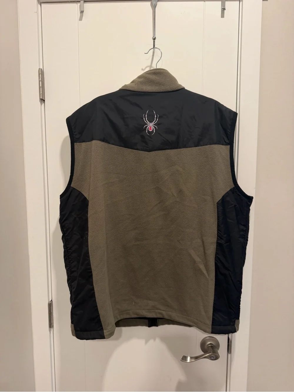 Spyder Men's Olive Green and Black Fleece Vest